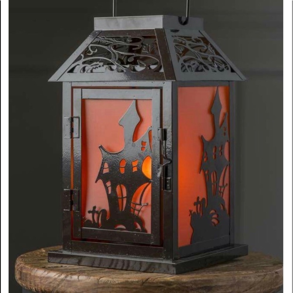 Pink Zebra Haunted Lantern Shade